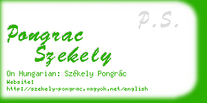 pongrac szekely business card